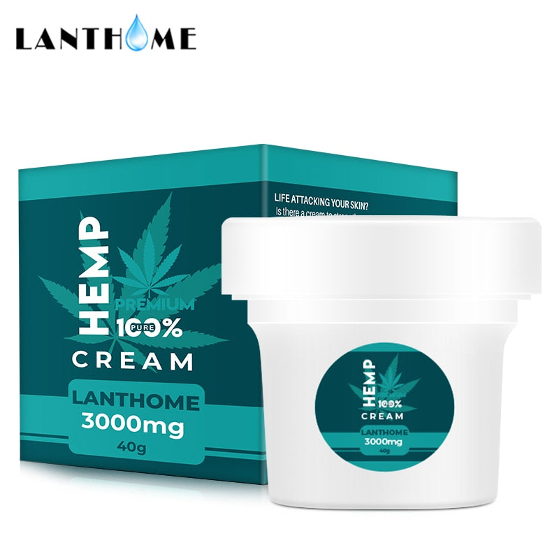 LANTHOME Organic Hemp Cream Anti Wrinkle Anti-aging Moisturizer Nourishing Face Cream Hemp Seed Oil Cbd Hemp Oil 3000mg Extract