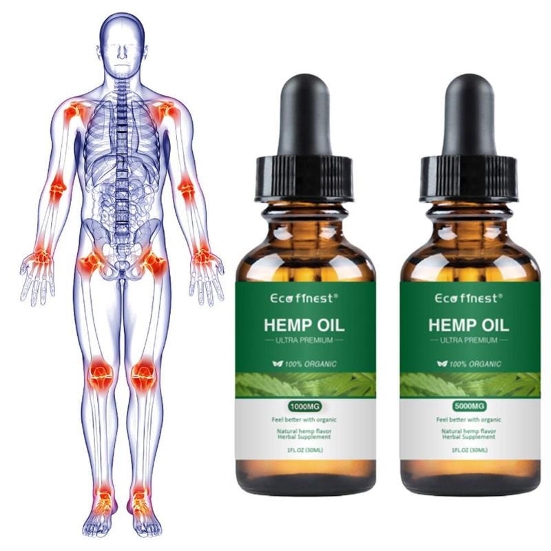 Natural Cbd Oil 5000mg Hemp Oil for Pain Relief Sleep Aid Anti Stress 30ml Hemp Oil 1000/5000mg Contains CBD Hemp Extract Drops
