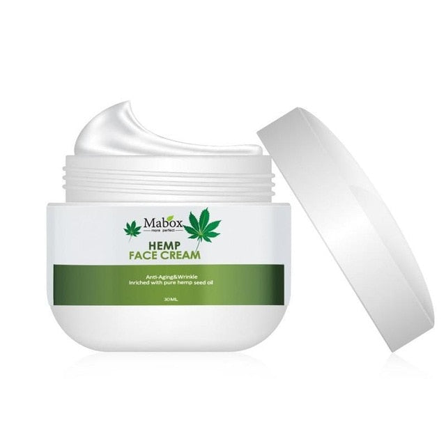 MABOX Hemp Oil Face Acne Cream Hyaluronic Acid Moisturizer Nourishing Collagen Skin Care CBD Cream