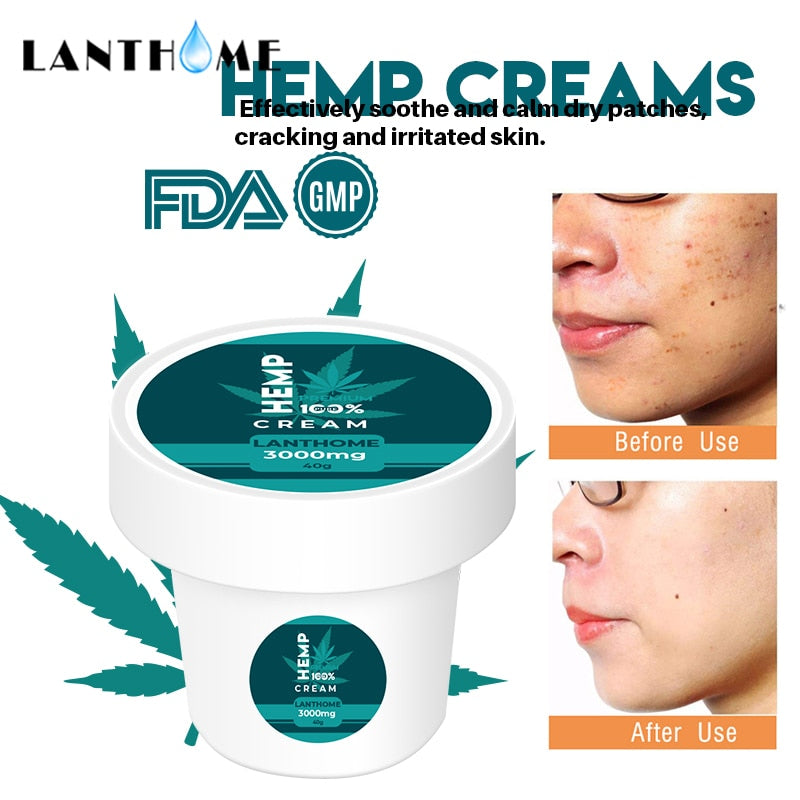 Moisturizer Organic Hemp Cream Nourishing 3000mg Hemp Oil Anti Wrinkle Anti-aging Face Cream Hemp Seed Oil Cbd Extract
