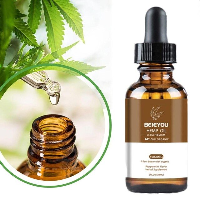 Pure organic essential oil and cream Cbd Hemp oil high concentration 10000 mg herbal drops lubrication relieves anxiety stress