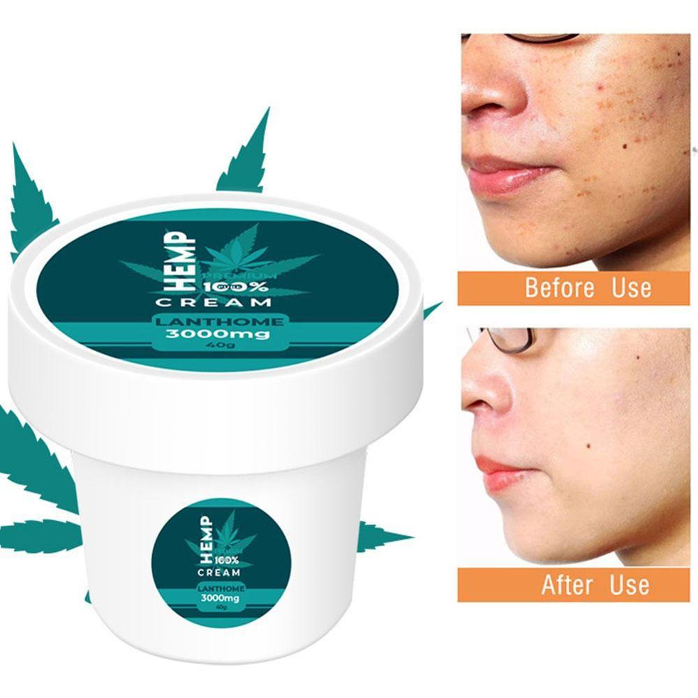 Organic Hemp Cream Anti Wrinkle Moisturizer Nourishing Face Cream Hemp Seed Oil CBD Hemp Oil 3000mg Extract