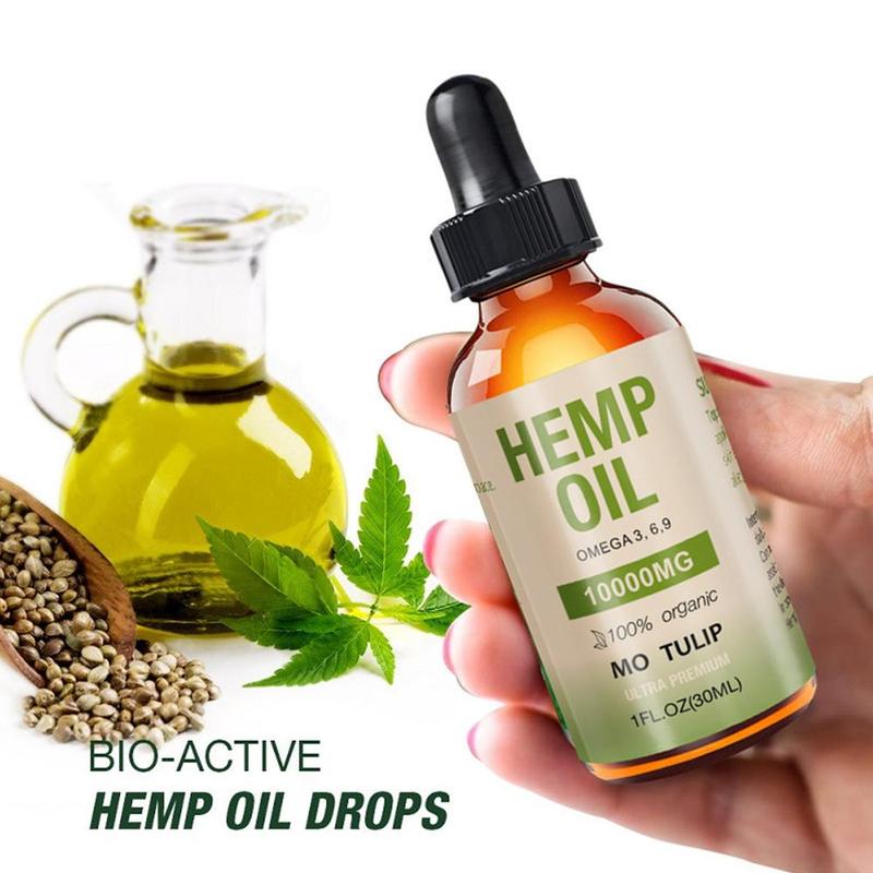 10000mg Natural Hemp Oil Organic Essential Oils CBD Oil Hemp Extract Drops For Body Relieve Stress Pain Relief Better Sleep 30ml