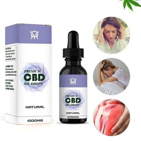 30ml 100% Natural Organic Hemp Oil for Pain Relief Sleep Aid Anti Stress Hemp seed Extract Drops Body Skin Care Essential oil