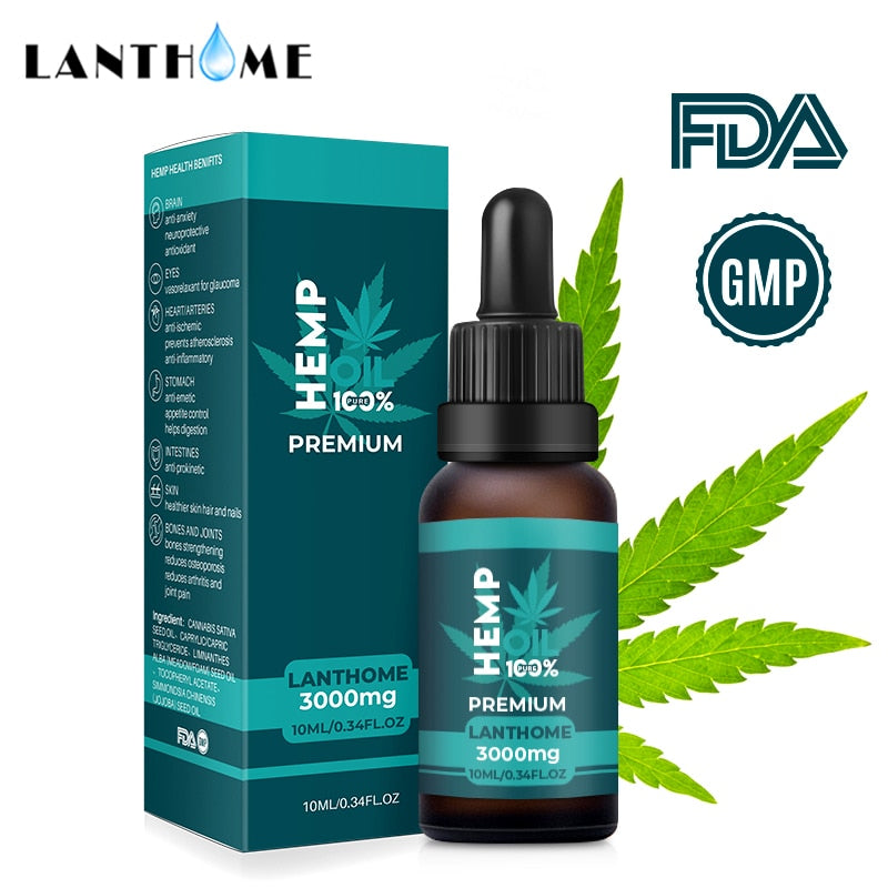 LANTHOME 3000mg Organic Hemp Oil  Anti-aging Anti Wrinkle Moisturizer Nourishing Face Cream Hemp Seed Oil Cbd Hemp Oil Extract