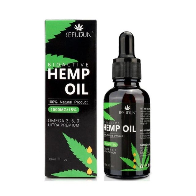 Organic Essential Oils 1500mg/15% Cbd Hemp Oil 100% Natural Bio-active Hemp Seed Drops Body Relieve Anxiety Stress help Sleep